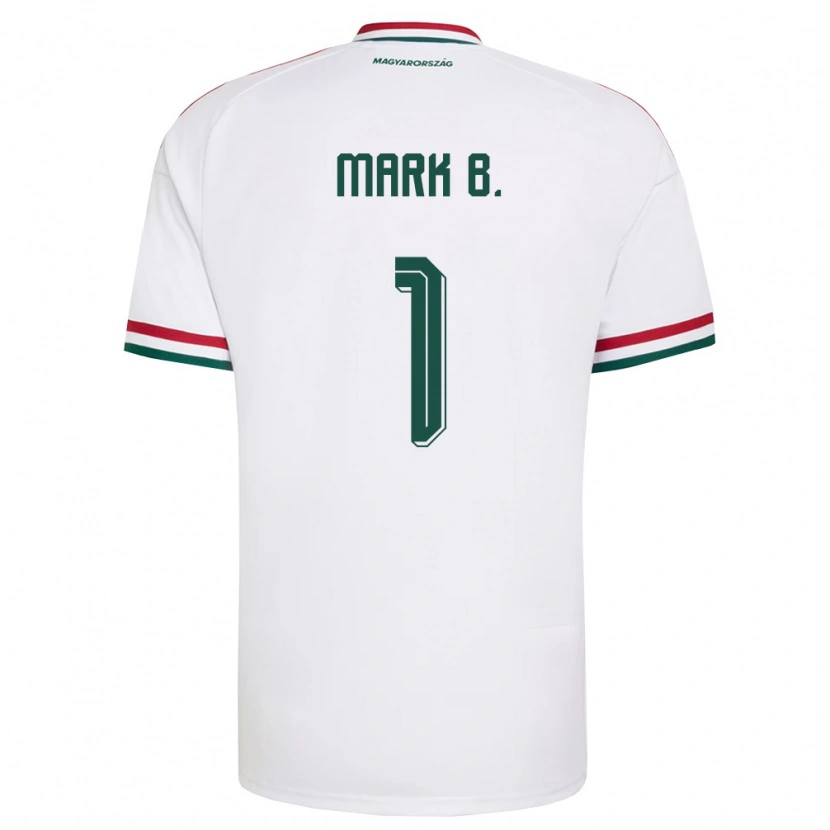Danxen Män Ungern Márk Balogh #1 Vit Röd Grön Bortatröja Matchtröjor 26-28 Tröjor T-Tröja