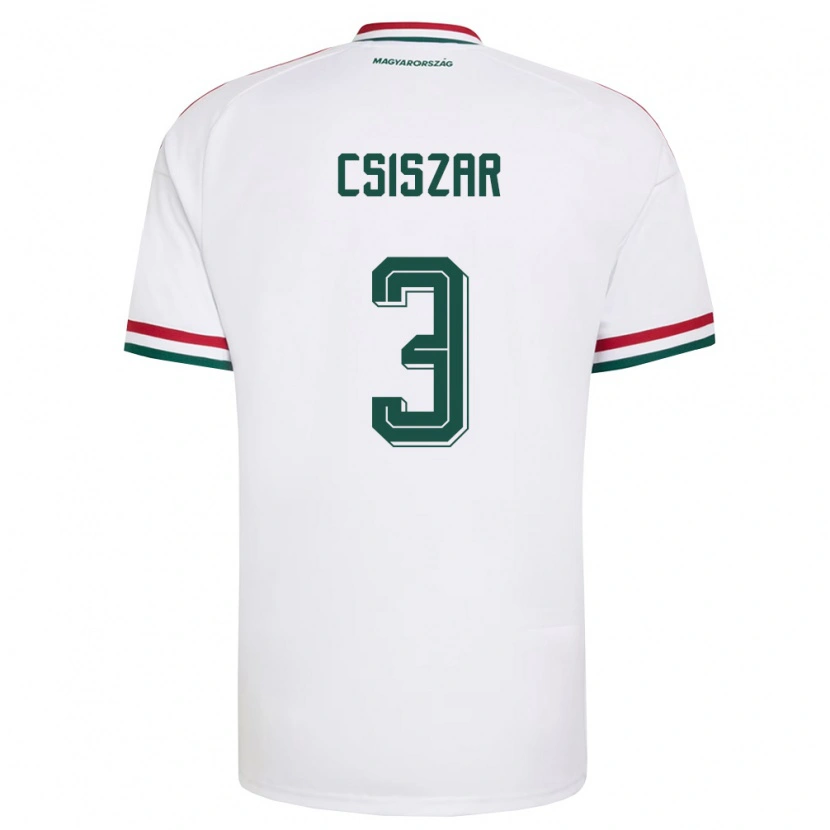 Danxen Män Ungern Henrietta Csiszar #3 Vit Röd Grön Bortatröja Matchtröjor 26-28 Tröjor T-Tröja