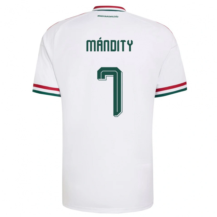 Danxen Män Ungern Márkó Mándity #7 Vit Röd Grön Bortatröja Matchtröjor 26-28 Tröjor T-Tröja
