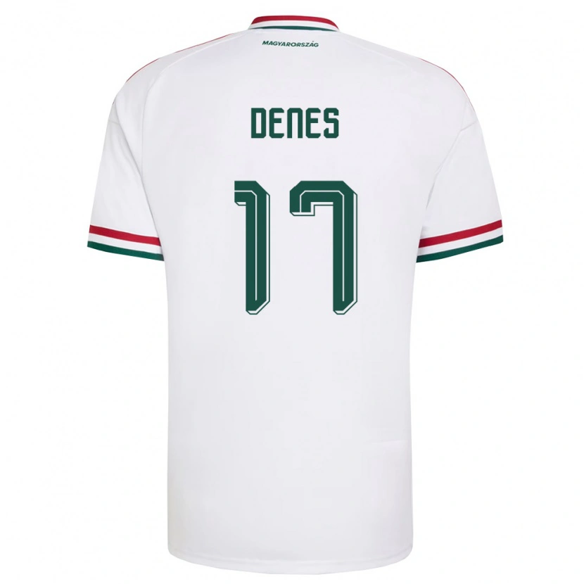 Danxen Män Ungern Csanád Vilmos Dénes #17 Vit Röd Grön Bortatröja Matchtröjor 26-28 Tröjor T-Tröja