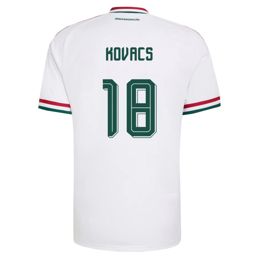 Danxen Män Ungern Laura Kovács #18 Vit Röd Grön Bortatröja Matchtröjor 26-28 Tröjor T-Tröja