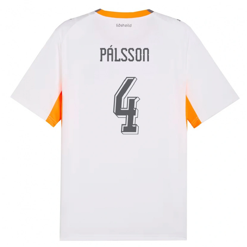Danxen Män Island Victor Pálsson #4 Vit Orange Grå Bortatröja Matchtröjor 26-28 Tröjor T-Tröja