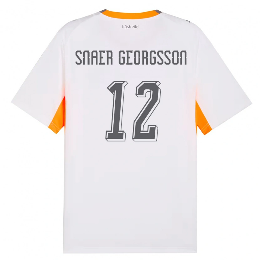 Danxen Män Island Halldór Snaer Georgsson #12 Vit Orange Grå Bortatröja Matchtröjor 26-28 Tröjor T-Tröja
