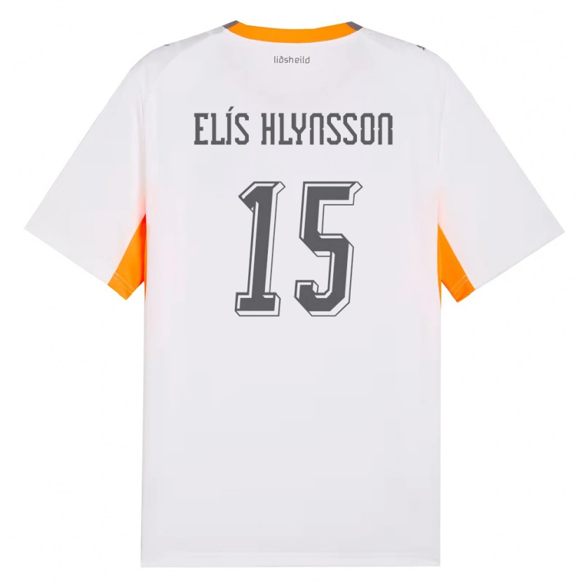 Danxen Män Island Róbert Elís Hlynsson #15 Vit Orange Grå Bortatröja Matchtröjor 26-28 Tröjor T-Tröja