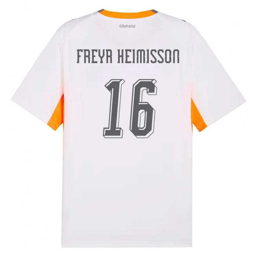 Danxen Män Island Aron Freyr Heimisson #16 Vit Orange Grå Bortatröja Matchtröjor 26-28 Tröjor T-Tröja