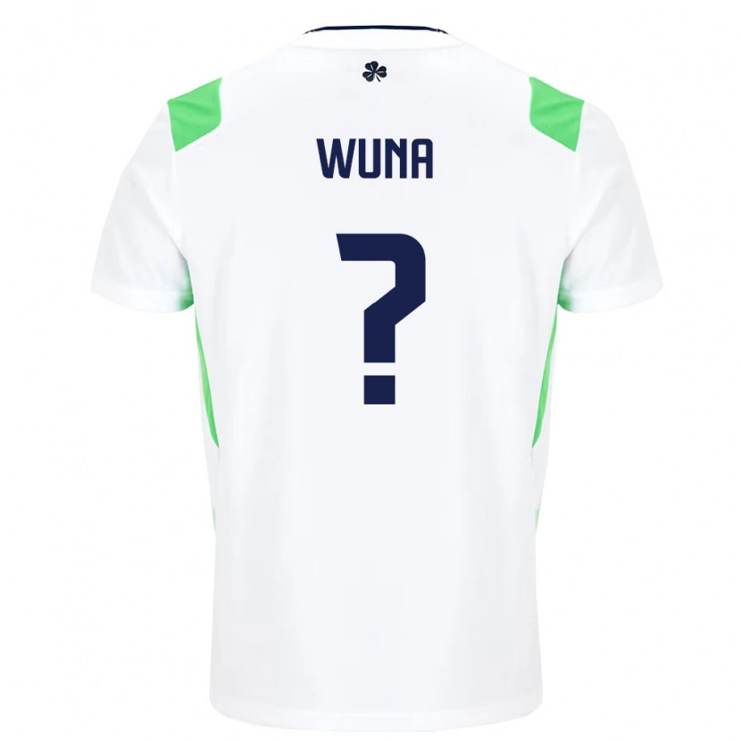 Danxen Män Irland Joey Wuna #0 Vit Ljus Grön Bortatröja Matchtröjor 26-28 Tröjor T-Tröja