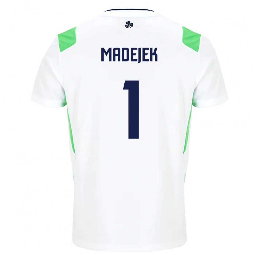 Danxen Män Irland Adam Madejek #1 Vit Ljus Grön Bortatröja Matchtröjor 26-28 Tröjor T-Tröja