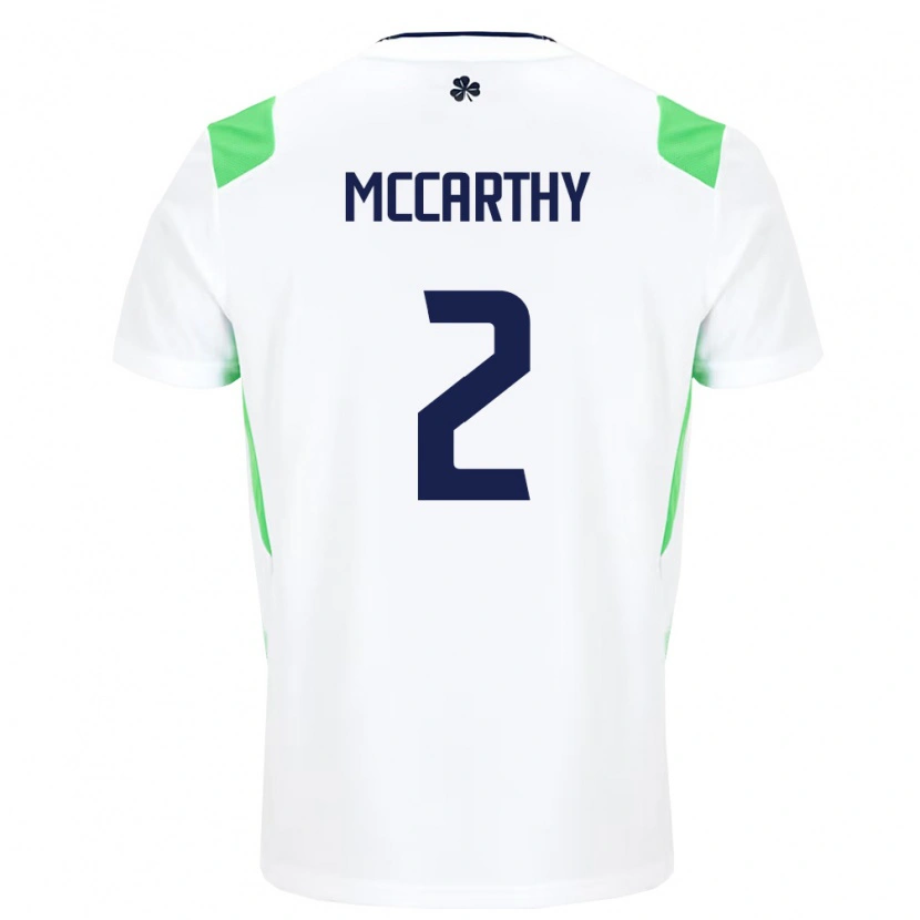 Danxen Män Irland Savannah Mccarthy #2 Vit Ljus Grön Bortatröja Matchtröjor 26-28 Tröjor T-Tröja