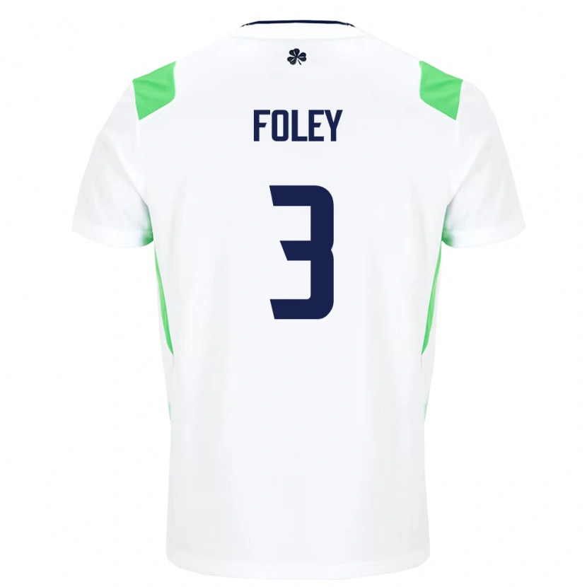 Danxen Män Irland Jaidee Foley #3 Vit Ljus Grön Bortatröja Matchtröjor 26-28 Tröjor T-Tröja