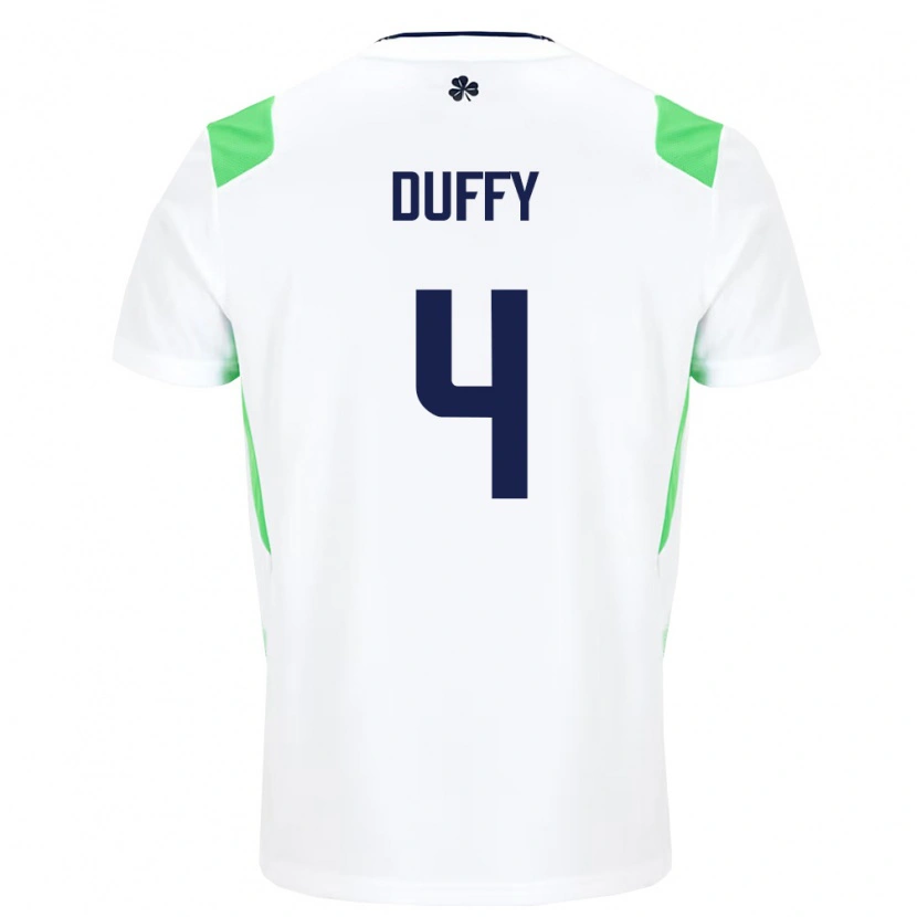 Danxen Män Irland Shane Duffy #4 Vit Ljus Grön Bortatröja Matchtröjor 26-28 Tröjor T-Tröja