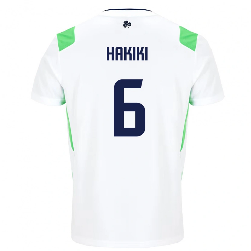 Danxen Män Irland Jad Hakiki #6 Vit Ljus Grön Bortatröja Matchtröjor 26-28 Tröjor T-Tröja