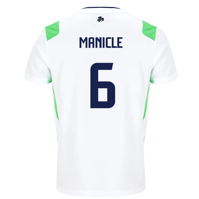 Danxen Män Irland Joe Manicle #6 Vit Ljus Grön Bortatröja Matchtröjor 26-28 Tröjor T-Tröja