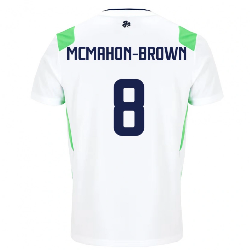 Danxen Män Irland Kian Mcmahon-Brown #8 Vit Ljus Grön Bortatröja Matchtröjor 26-28 Tröjor T-Tröja