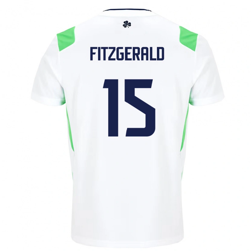 Danxen Män Irland Kyle Fitzgerald #15 Vit Ljus Grön Bortatröja Matchtröjor 26-28 Tröjor T-Tröja