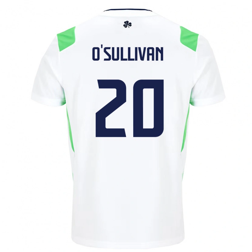 Danxen Män Irland Cathal O'sullivan #20 Vit Ljus Grön Bortatröja Matchtröjor 26-28 Tröjor T-Tröja