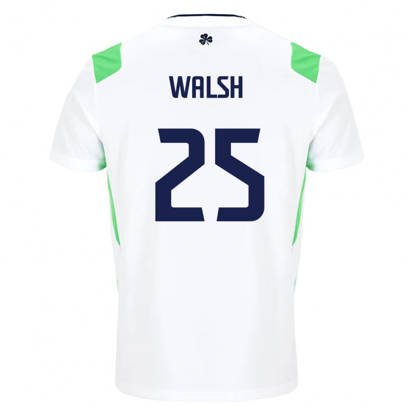 Danxen Män Irland Megan Walsh #25 Vit Ljus Grön Bortatröja Matchtröjor 26-28 Tröjor T-Tröja