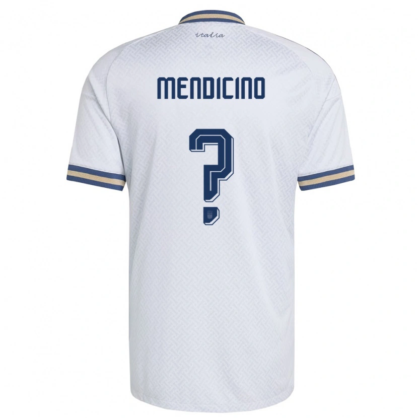 Danxen Män Italien Leonardo Mendicino #0 Off-White Marin Guld Bortatröja Matchtröjor 26-28 Tröjor T-Tröja