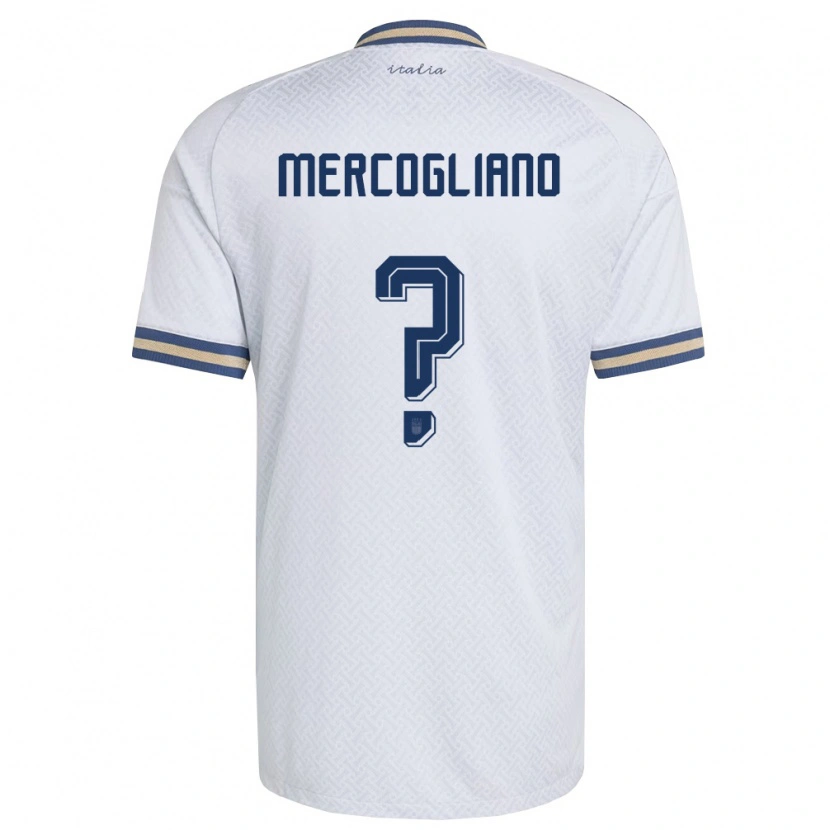 Danxen Män Italien Mattia Mercogliano #0 Off-White Marin Guld Bortatröja Matchtröjor 26-28 Tröjor T-Tröja
