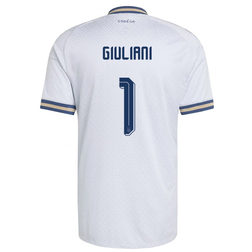 Danxen Män Italien Laura Giuliani #1 Off-White Marin Guld Bortatröja Matchtröjor 26-28 Tröjor T-Tröja