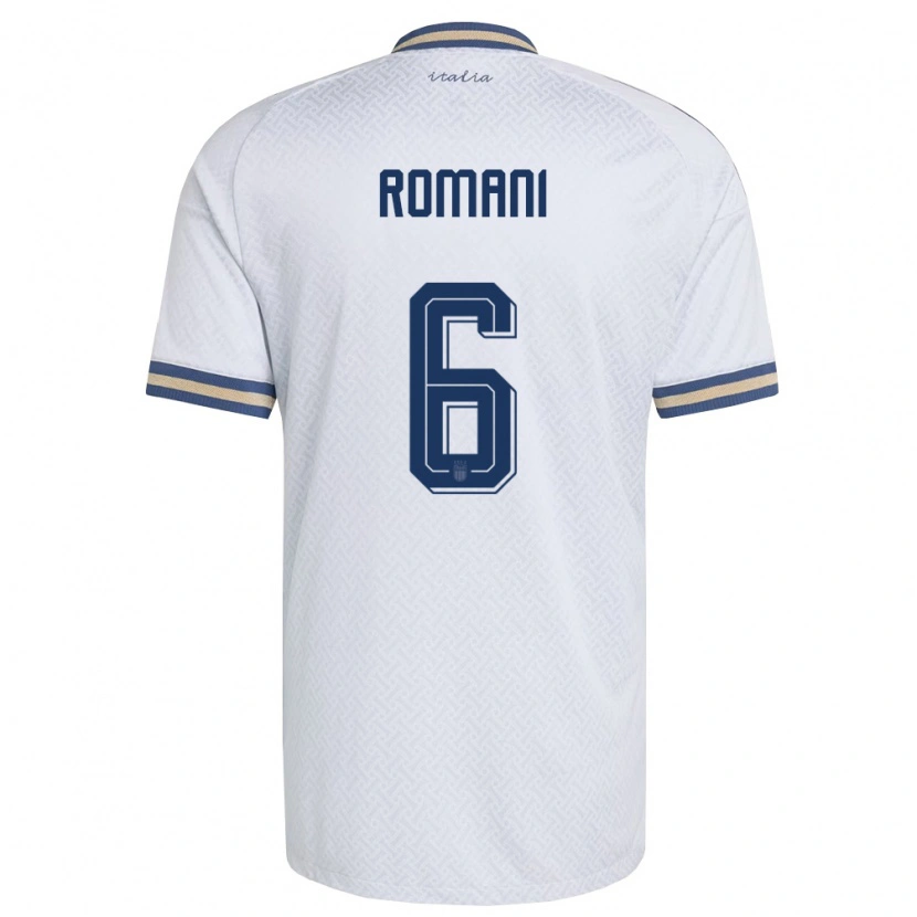 Danxen Män Italien Lorenzo Romani #6 Off-White Marin Guld Bortatröja Matchtröjor 26-28 Tröjor T-Tröja