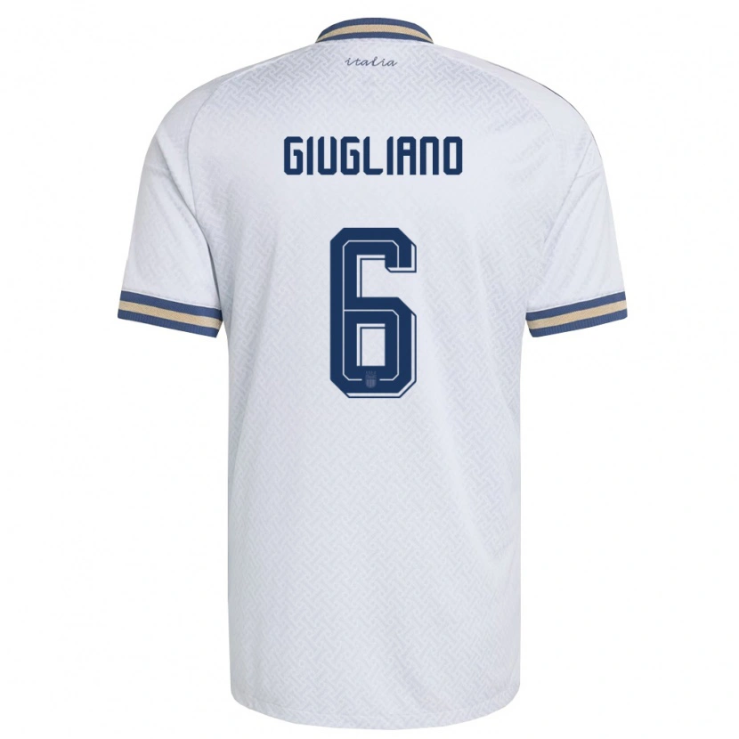 Danxen Män Italien Manuela Giugliano #6 Off-White Marin Guld Bortatröja Matchtröjor 26-28 Tröjor T-Tröja