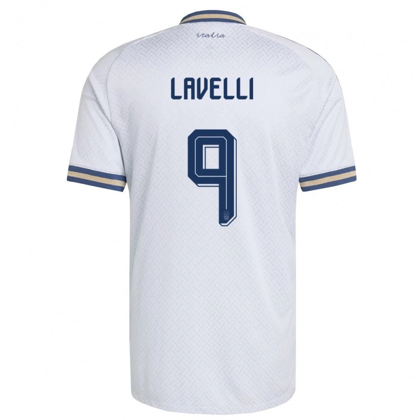 Danxen Män Italien Matteo Lavelli #9 Off-White Marin Guld Bortatröja Matchtröjor 26-28 Tröjor T-Tröja