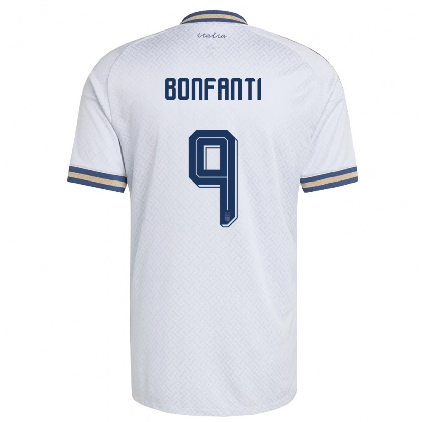 Danxen Män Italien Nicholas Bonfanti #9 Off-White Marin Guld Bortatröja Matchtröjor 26-28 Tröjor T-Tröja