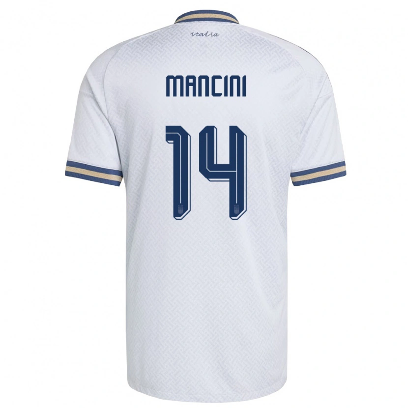 Danxen Män Italien Gianluca Mancini #14 Off-White Marin Guld Bortatröja Matchtröjor 26-28 Tröjor T-Tröja