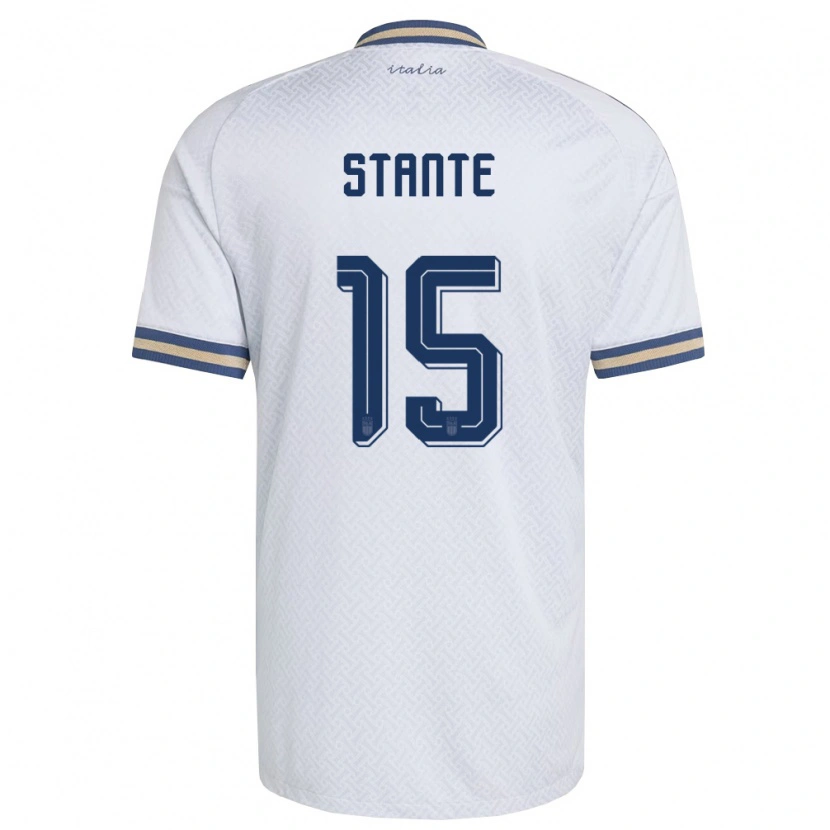 Danxen Män Italien Francesco Stante #15 Off-White Marin Guld Bortatröja Matchtröjor 26-28 Tröjor T-Tröja