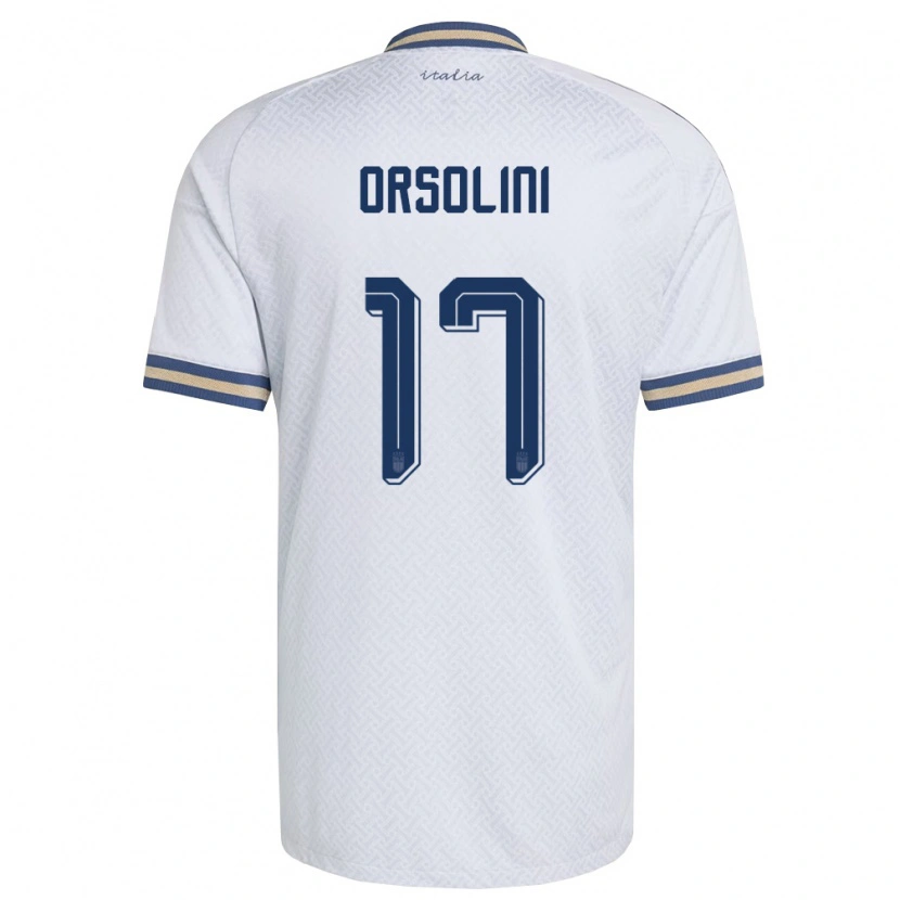 Danxen Män Italien Riccardo Orsolini #17 Off-White Marin Guld Bortatröja Matchtröjor 26-28 Tröjor T-Tröja