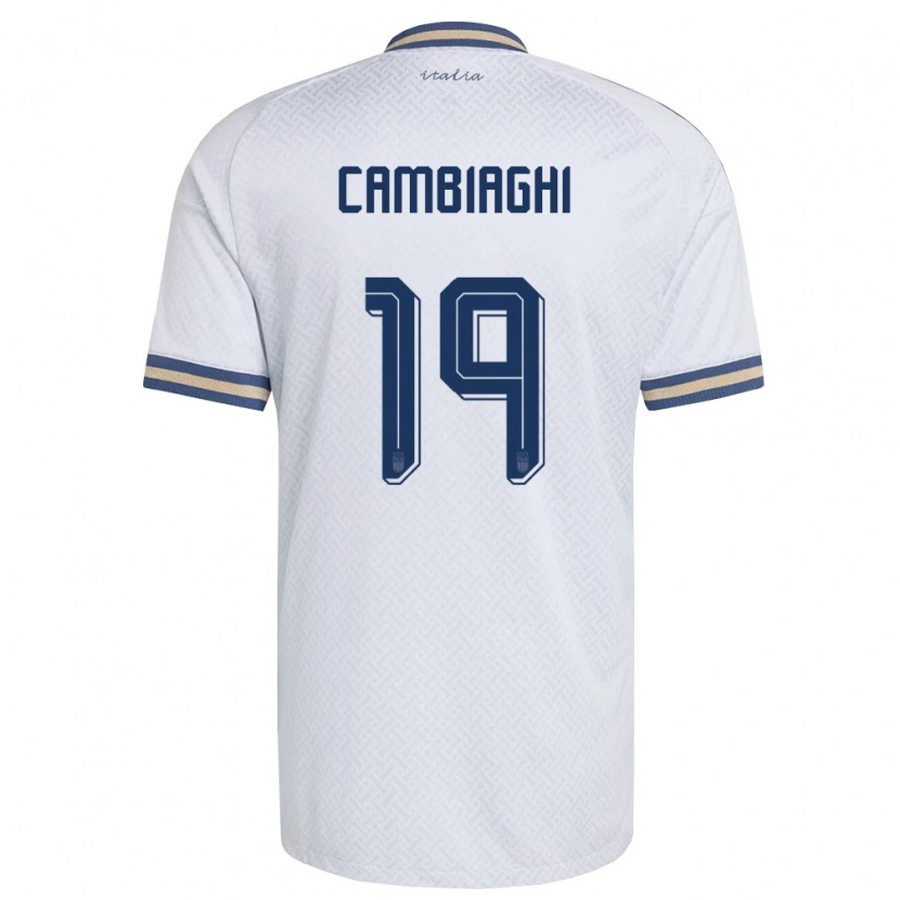 Danxen Män Italien Nicolò Cambiaghi #19 Off-White Marin Guld Bortatröja Matchtröjor 26-28 Tröjor T-Tröja