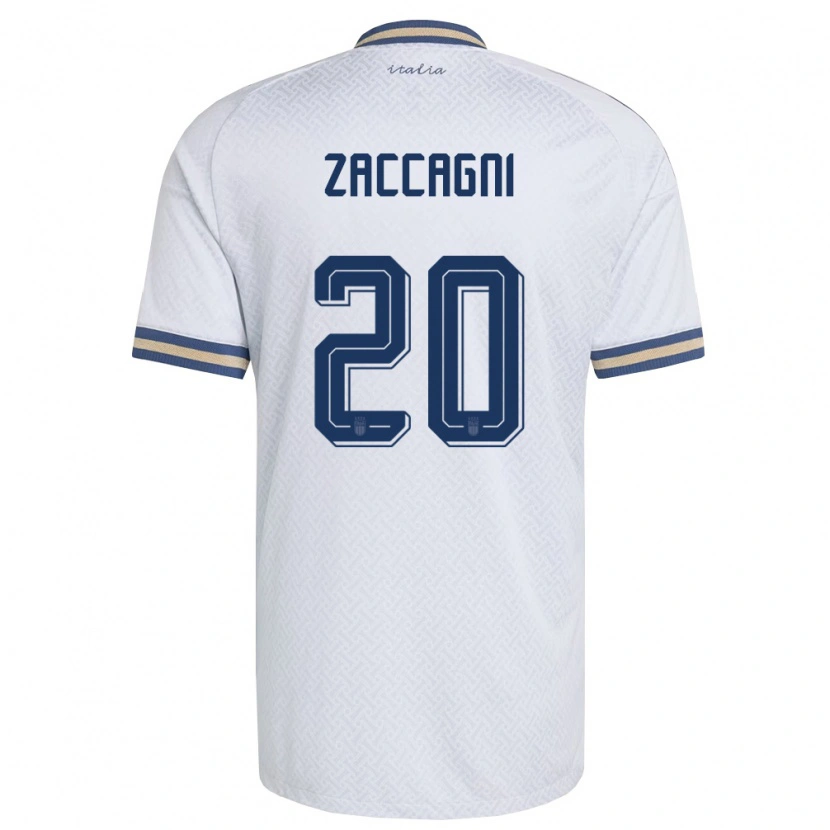 Danxen Män Italien Mattia Zaccagni #20 Off-White Marin Guld Bortatröja Matchtröjor 26-28 Tröjor T-Tröja