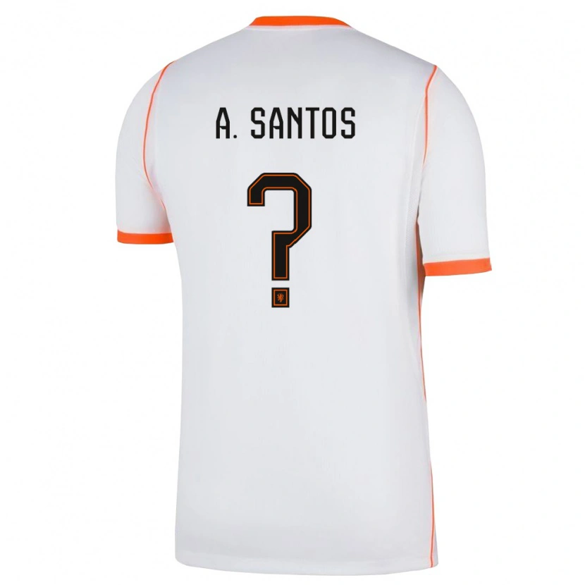 Danxen Män Nederländerna Adam Daniel Dos Santos #0 Vit Orange Bortatröja Matchtröjor 26-28 Tröjor T-Tröja