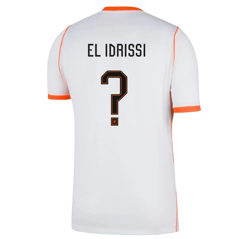 Danxen Män Nederländerna Yasim El Idrissi #0 Vit Orange Bortatröja Matchtröjor 26-28 Tröjor T-Tröja