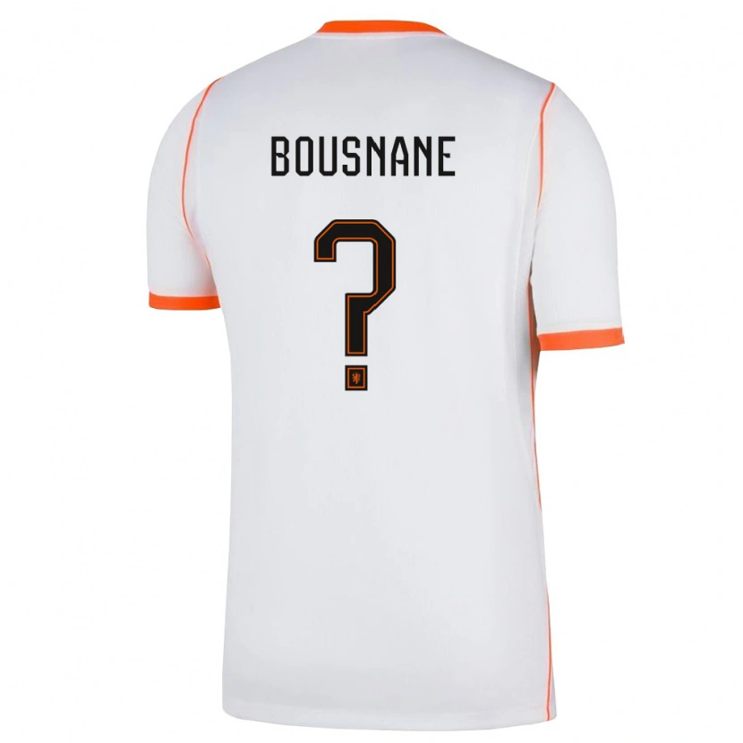 Danxen Män Nederländerna Ghalil Bousnane #0 Vit Orange Bortatröja Matchtröjor 26-28 Tröjor T-Tröja