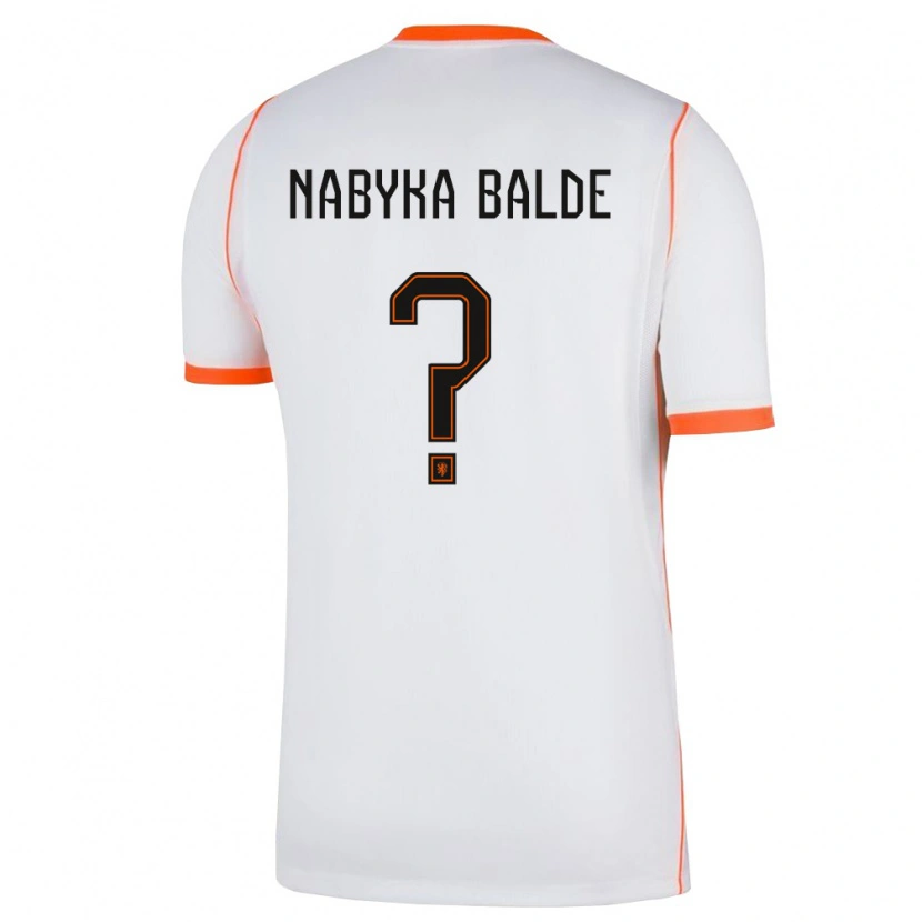 Danxen Män Nederländerna Mamadou Nabyka Balde #0 Vit Orange Bortatröja Matchtröjor 26-28 Tröjor T-Tröja