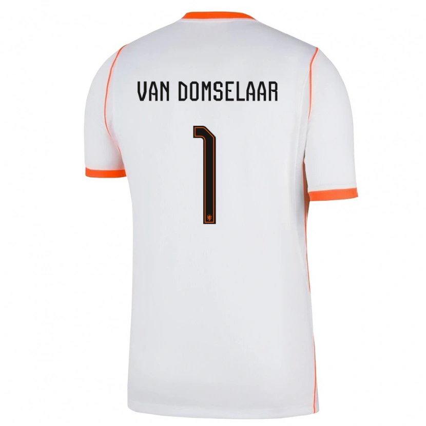Danxen Män Nederländerna Daphne Van Domselaar #1 Vit Orange Bortatröja Matchtröjor 26-28 Tröjor T-Tröja