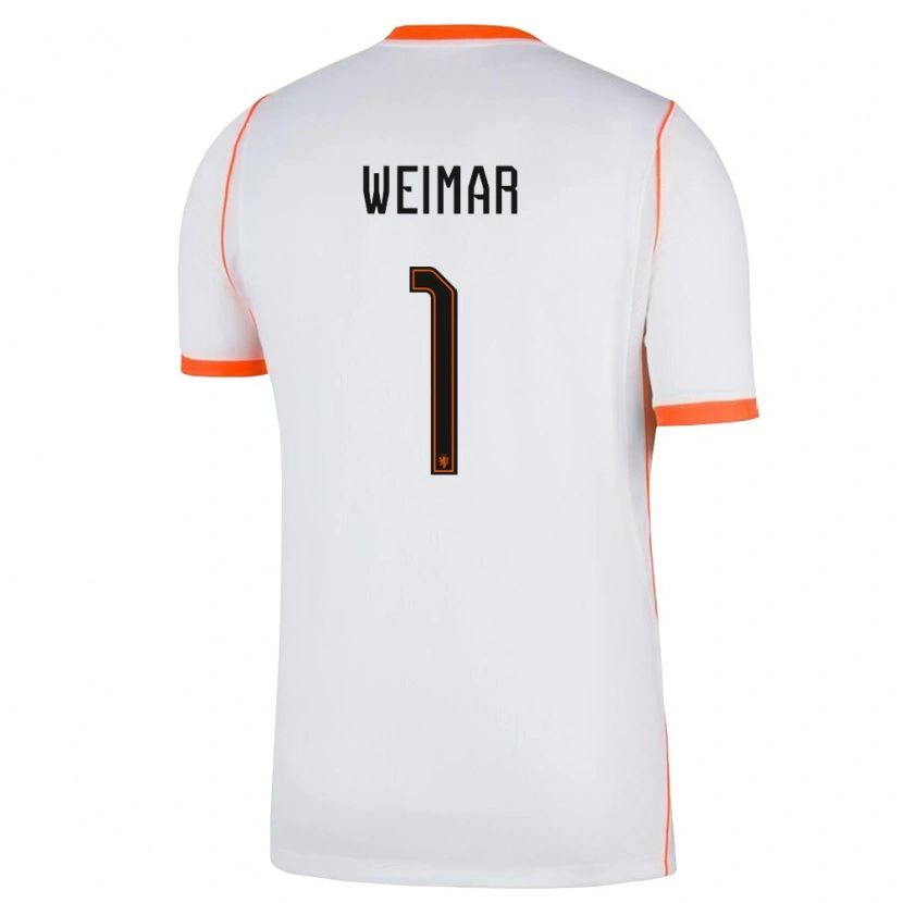 Danxen Män Nederländerna Jacintha Weimar #1 Vit Orange Bortatröja Matchtröjor 26-28 Tröjor T-Tröja