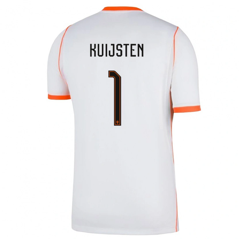 Danxen Män Nederländerna Tristan Kuijsten #1 Vit Orange Bortatröja Matchtröjor 26-28 Tröjor T-Tröja