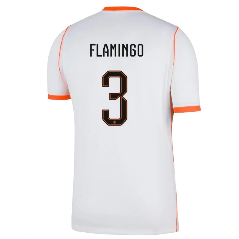 Danxen Män Nederländerna Ryan Flamingo #3 Vit Orange Bortatröja Matchtröjor 26-28 Tröjor T-Tröja