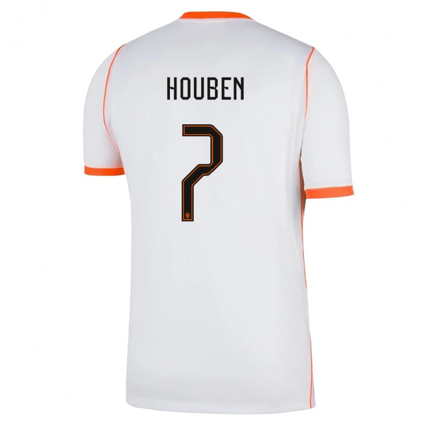 Danxen Män Nederländerna Iggy Houben #7 Vit Orange Bortatröja Matchtröjor 26-28 Tröjor T-Tröja