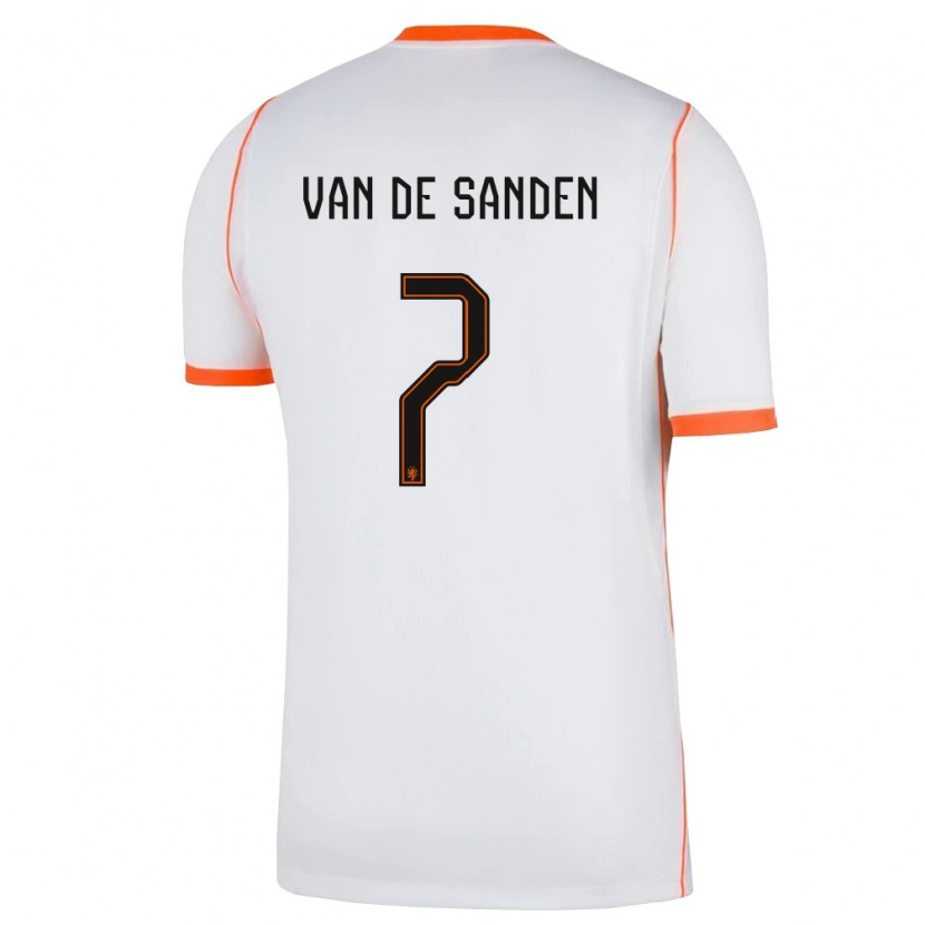 Danxen Män Nederländerna Shanice Van De Sanden #7 Vit Orange Bortatröja Matchtröjor 26-28 Tröjor T-Tröja
