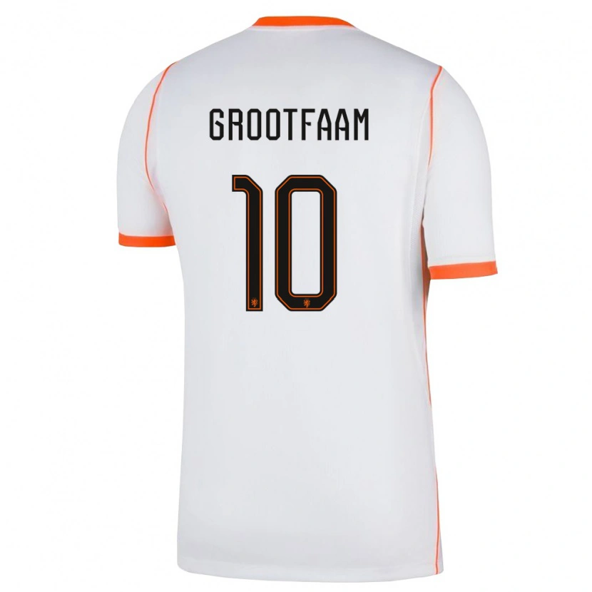 Danxen Män Nederländerna Ilai Grootfaam #10 Vit Orange Bortatröja Matchtröjor 26-28 Tröjor T-Tröja