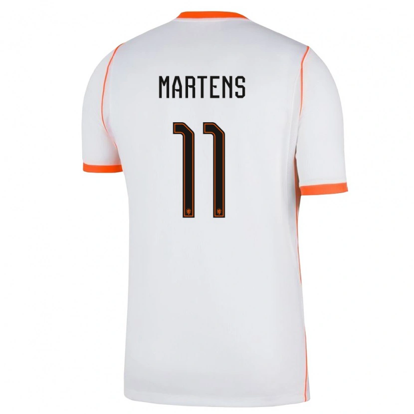Danxen Män Nederländerna Lieke Martens #11 Vit Orange Bortatröja Matchtröjor 26-28 Tröjor T-Tröja