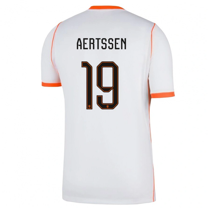 Danxen Män Nederländerna Olivier Aertssen #19 Vit Orange Bortatröja Matchtröjor 26-28 Tröjor T-Tröja