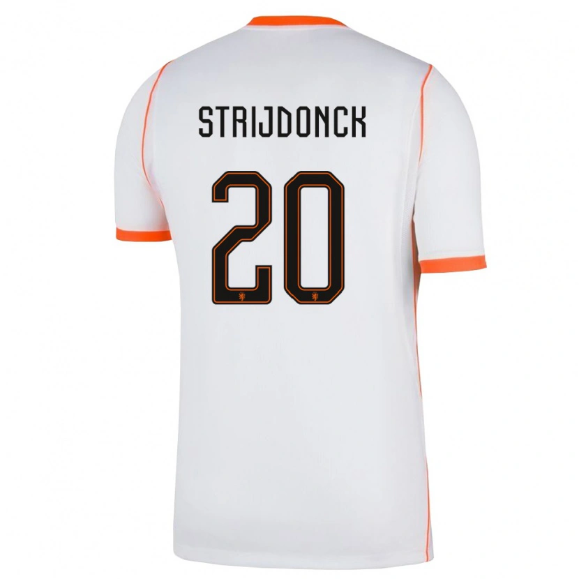 Danxen Män Nederländerna Bayren Strijdonck #20 Vit Orange Bortatröja Matchtröjor 26-28 Tröjor T-Tröja