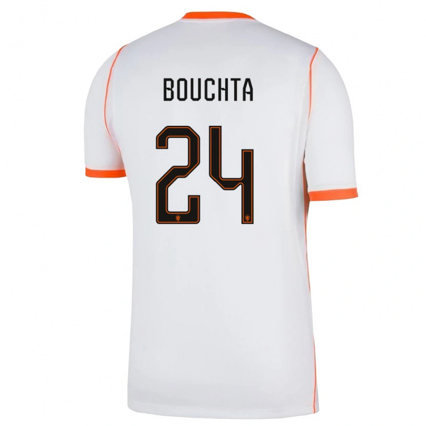 Danxen Män Nederländerna Dani Bouchta #24 Vit Orange Bortatröja Matchtröjor 26-28 Tröjor T-Tröja
