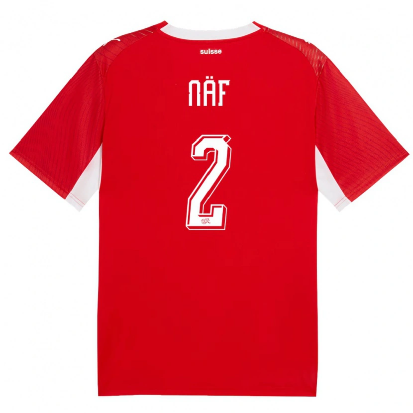 Danxen Kvinnor Schweiz Philip Naf #2 Röd Vit Hemmatröja Matchtröjor 26-28 Tröjor T-Tröja