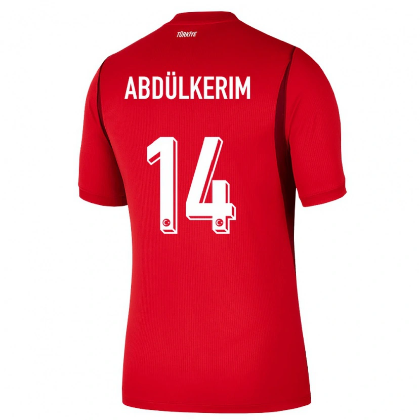 Danxen Kvinnor Kalkon Abdülkerim Bardakcı #14 Röd Burgund Hemmatröja Matchtröjor 26-28 Tröjor T-Tröja