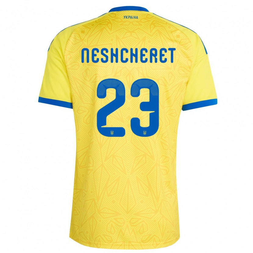 Danxen Kvinnor Ukraina Ruslan Neshcheret #23 Gul Blå Hemmatröja Matchtröjor 26-28 Tröjor T-Tröja